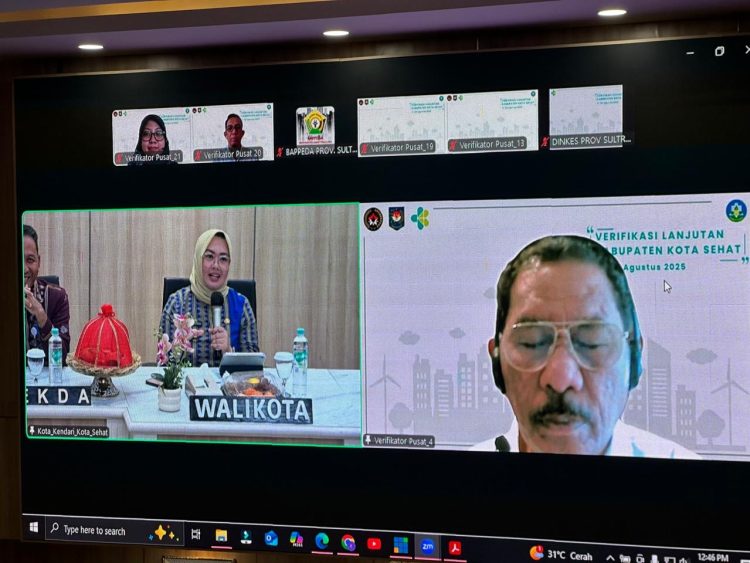 Wali Kota Kendari, Siska Karina Imran saat memaparkan upaya Pemkot Kendari dalam upaya mewujudkan Kendari sebagai Kota Sehat 2025.