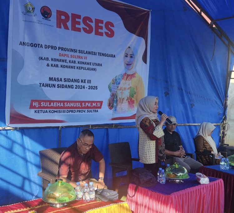 Anggota DPRD Sultra Dapil Konawe Utara, Hj.Suleha Sanusi menyerap aspirasi masyarakat Kabupaten Konawe Utara.