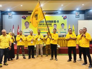 Aklamasi, Irham Kalenggo Kembali Pimpin Golkar Konsel