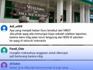 Polemik MBG di SMAN 11 Kendari, Guru Mengeluh, Netizen Bereaksi