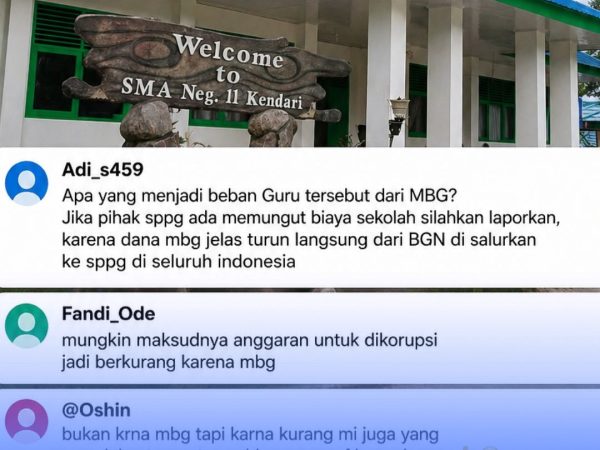 Polemik MBG di SMAN 11 Kendari, Guru Mengeluh, Netizen Bereaksi