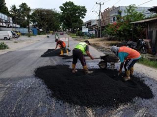 Ditengah Efisiensi Anggaran, Pemkot Kendari Tetap Gaspol Perbaiki 9 Ruas Jalan