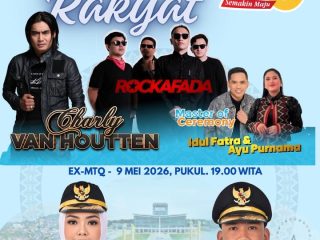HUT ke-195 Kota Kendari Makin Meriah, Charly Van Houten hingga Rockafada Tampil Menghibur Malam Ini