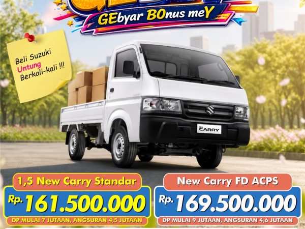 Promo GEBOY Suzuki Hadir di Kendari, Pick Up New Carry Bisa Dibawa Pulang dengan DP Mulai Rp7 Jutaan