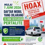 Pertamina Tegaskan Informasi dan Narasi Larangan Pertalite untuk Kendaraan Merk Tertentu per 1 Juni 2026 Hoaks