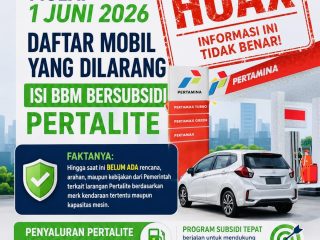 Pertamina Tegaskan Informasi dan Narasi Larangan Pertalite untuk Kendaraan Merk Tertentu per 1 Juni 2026 Hoaks