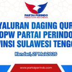 Wujud Kepedulian Nyata, Perindo Sultra Bagikan Daging Kurban untuk Warga dan Pengurus di Iduladha 1447 H
