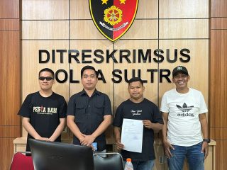 AJI-IJTI-KKJ Laporkan Serangan Digital Jurnalis Kendarihariini.com ke Polda Sultra