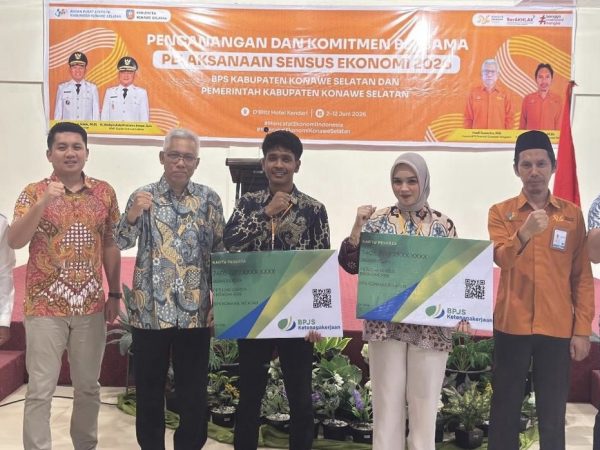 Petugas Sensus Ekonomi 2026 di Konawe Selatan Dilindungi BPJS Ketenagakerjaan