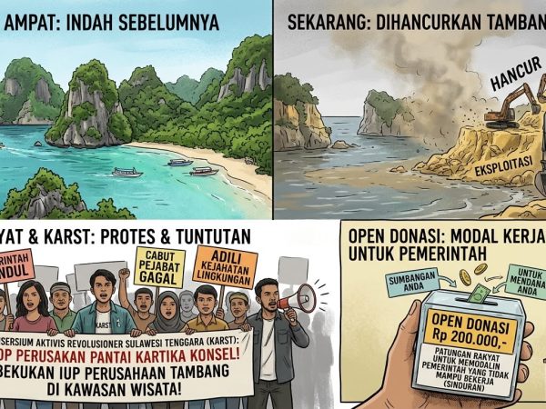 “Raja Ampat Mini” Pantai Kartika Konsel Diperkosa Tambang, KARST Ajak Rakyat Patungan Rp200 Ribu untuk Modalin Pemerintah yang Tidak Mampu Bekerja