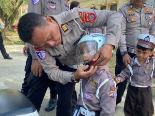 Ditlantas Polda Sultra Edukasi Murid TK Budaya Tertib Berlalu-lintas Sejak Usia Dini