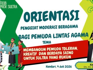 Perkuat Kerukunan, FKUB Sultra Bakal Gelar Pelatihan Moderasi Beragama untuk Pemuda Lintas Agama