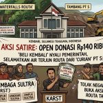 Wisata Air Terjun Routa 'Dicuri' Tambang, Koalisi 14 Lembaga Sultra Sindir Pemerintah Pakai Aksi Donasi Rp140 Ribu