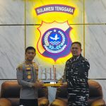 Kapolda Sultra Sambut Silaturahmi Perdana Danlanal Kendari, Perkuat Sinergitas TNI–Polri Jaga Keamanan Maritim