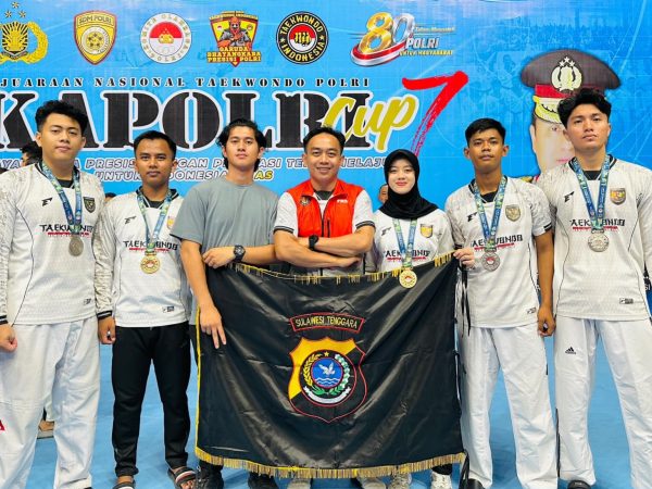 Tim Taekwondo Polda Sultra Raih 5 Medali di Kejurnas Taekwondo Kapolri Cup 2026