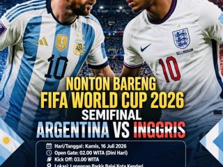 Pemkot Kendari Gelar Nobar Semifinal Piala Dunia Argentina vs Inggris di Pelataran Balai Kota Dini Hari Ini : Gratis, Ayo Ramaikan!