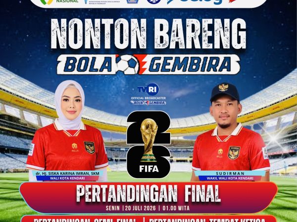 Semarakkan Nobar Piala Dunia 2026, Pemkot Kendari Gelar Pangan Murah dan Bazar UMKM di Balaikota Mulai 15 - 20 Juli 2026