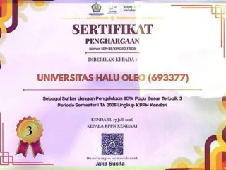 Universitas Halu Oleo Raih Penghargaan Pengelolaan Anggaran Terbaik dari DJPb Sultra