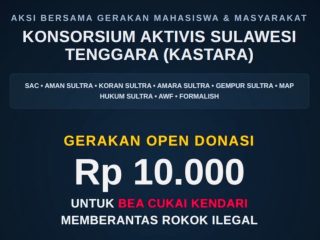 KASTARA Galang Donasi Rp10 Ribu Per Orang untuk Berantas Rokok Ilegal di Sultra