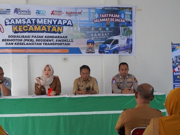 Tim Pembina Samsat Kendari dan Jasa Raharja Gelar 'Samsat Menyapa Kecamatan' di Kadia, Sosialisasikan Diskon Pajak 5 Persen
