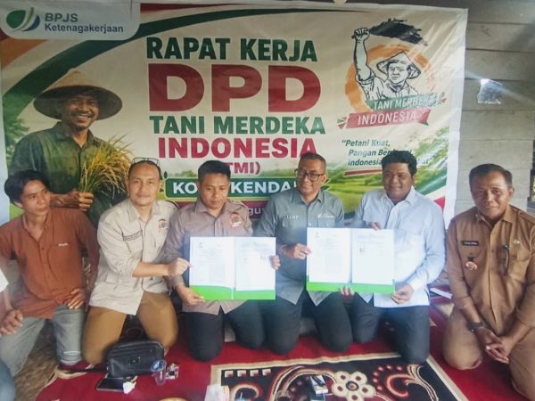 Tingkatkan Perlindungan Petani, Tani Merdeka Sultra Teken MoU dengan BPJS Ketenagakerjaan