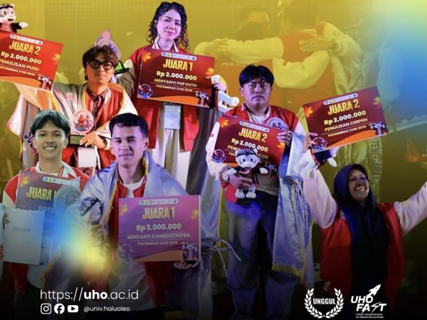 Mahasiswa UHO Harumkan Sultra di Peksiminas XVIII, Raih Juara Umum III