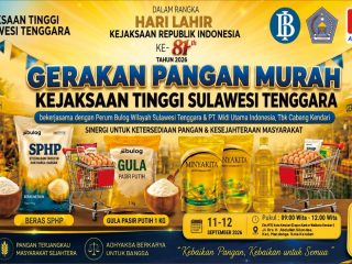 Bhakti Adhyaksa, Kejati Sultra Gelar Gerakan Pangan Murah : Sediakan Kebutuhan Pokok Harga Terjangkau