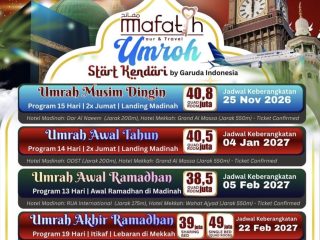 Mafatih Moslem Trip Hadirkan Promo Paket Umrah Mulai Rp36,9 Juta, Keberangkatan dari Kendari
