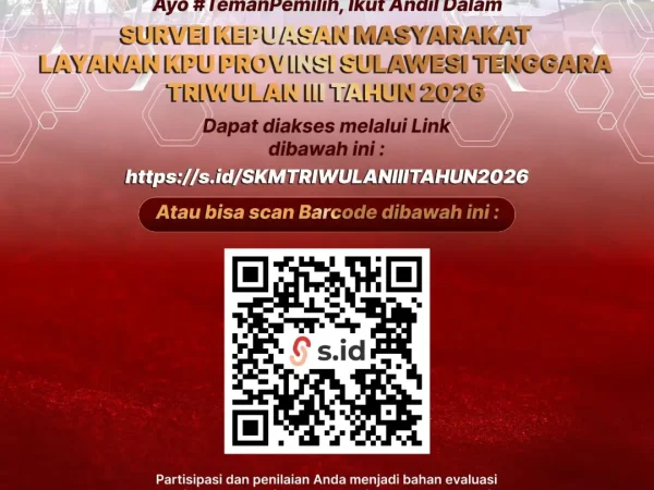 KPU Sultra Buka Survei Kepuasan Masyarakat Triwulan III 2026, Publik Diajak Beri Penilaian