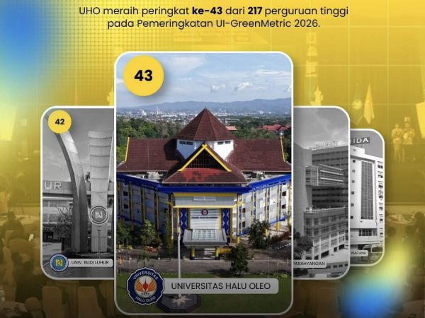 UHO Masuk 50 Besar Kampus Paling Berkelanjutan di Indonesia Versi UI GreenMetric 2026