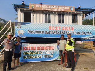 Pelayanan Humanis Ditlantas Polda Sultra di Pos Induk Sampara Dipuji Pengemudi
