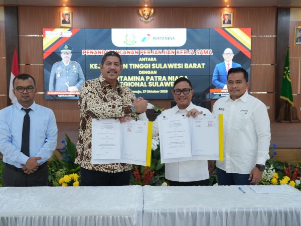 Pertamina dan Kejati Sulbar Teken Kerjasama Tata Kelola dan Dukungan Penyaluran Energi