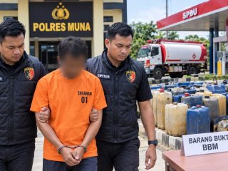 Polres Muna Ungkap Dugaan Penyalahgunaan BBM, Satu Tersangka Ditahan