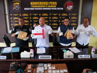 Polda Sultra Ungkap Tiga Kasus Narkoba, Enam Tersangka Diamankan dengan Sabu 2,3 Kilogram