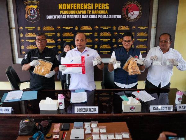 Polda Sultra Ungkap Tiga Kasus Narkoba, Enam Tersangka Diamankan dengan Sabu 2,3 Kilogram